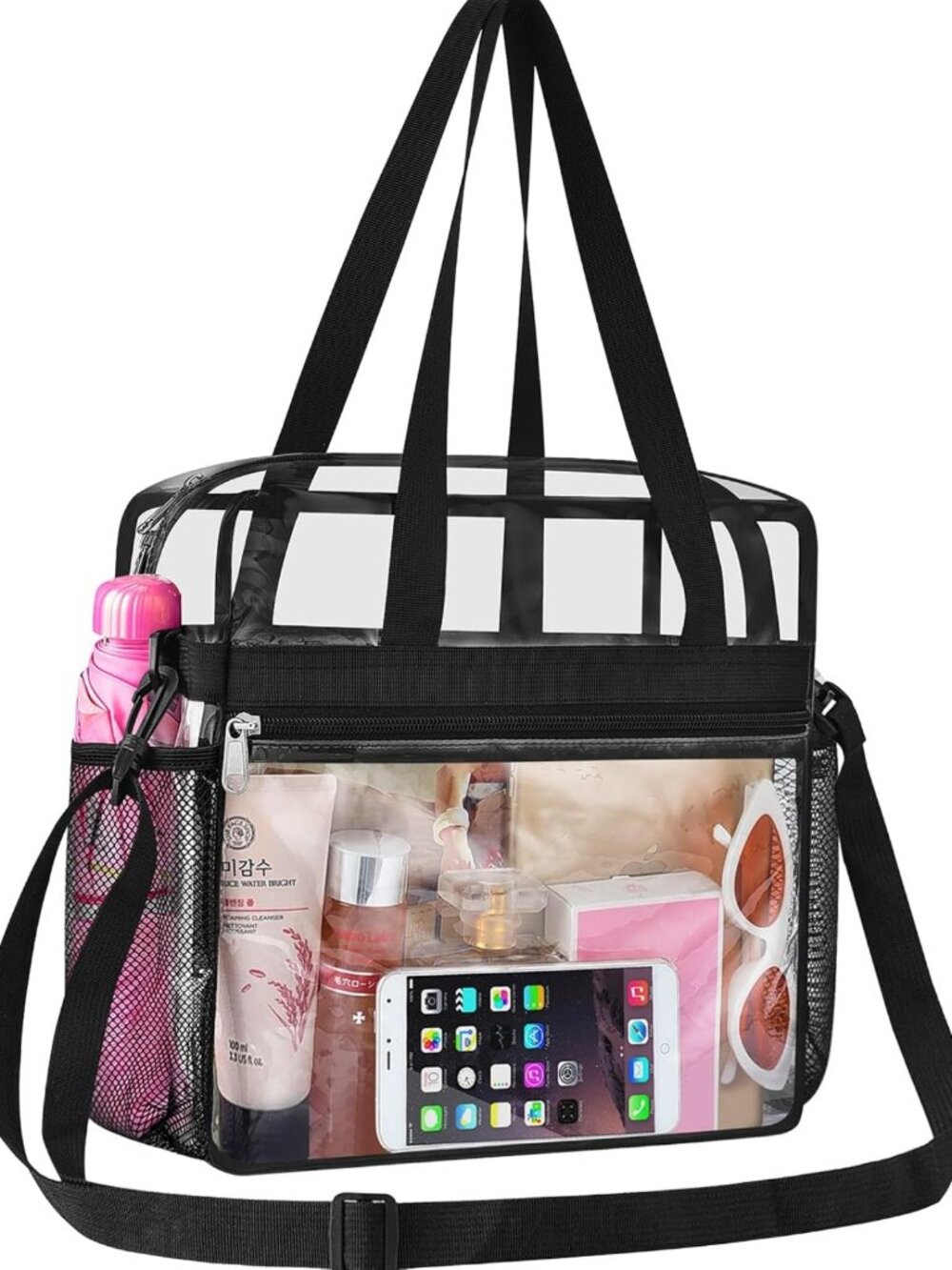 Clear Stadium Tote Bag | Approved for Events | 12x6x12 | Perfect for Work & Gym